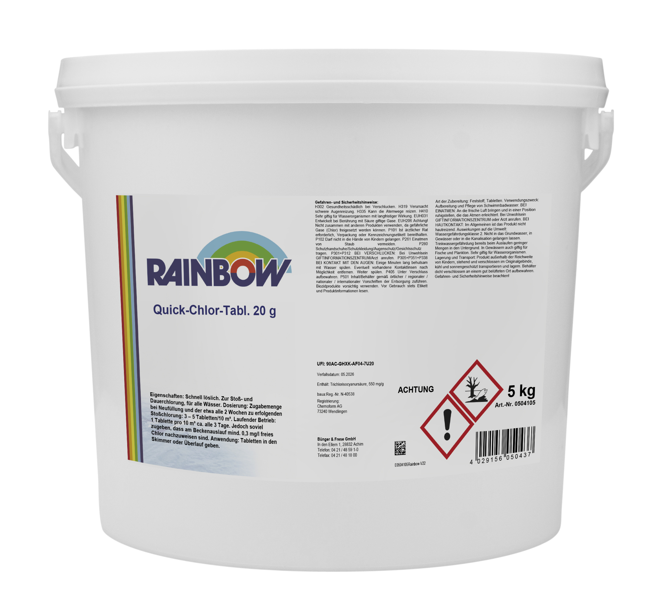 5kg Eimer Quick-Chlor-Tabletten