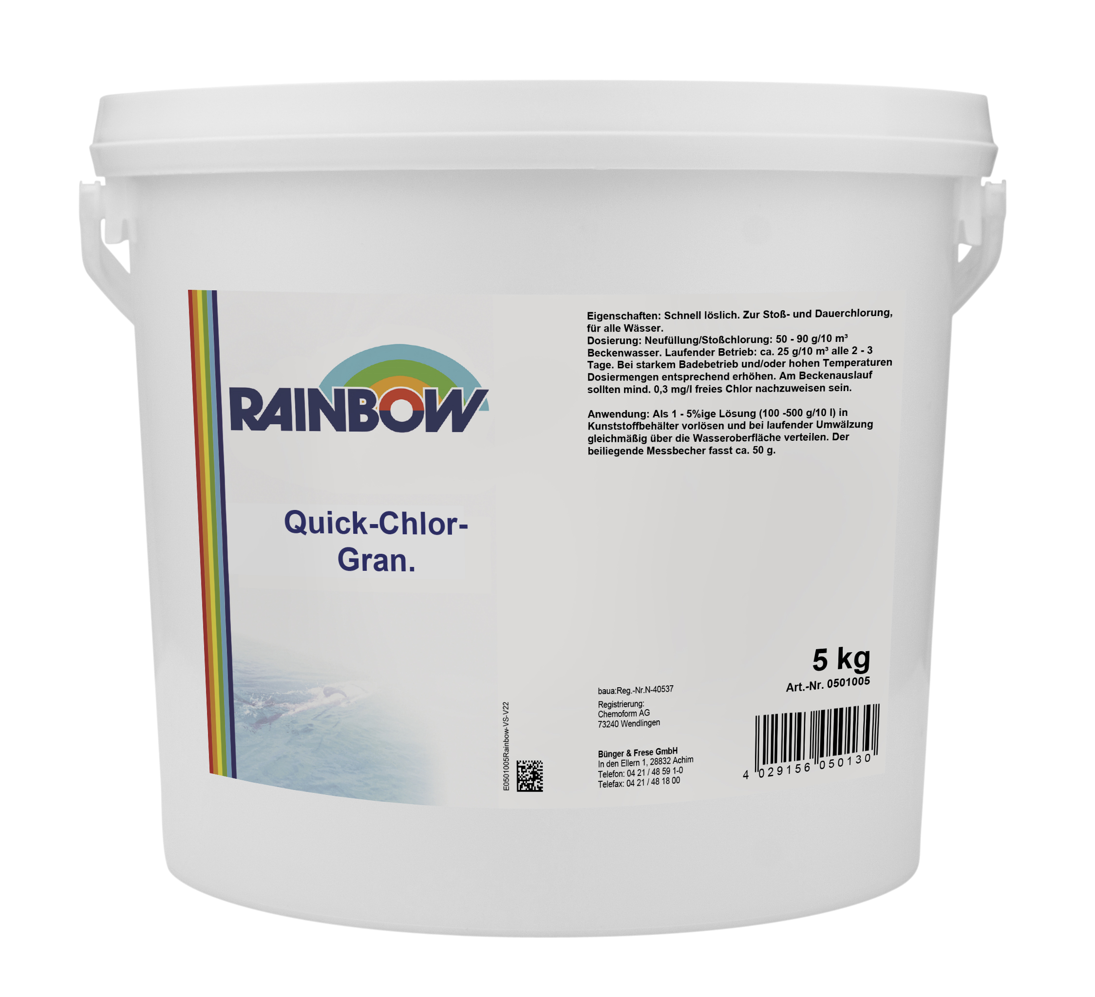 5kg Eimer Rainbow Quick-Chlor-Granulat